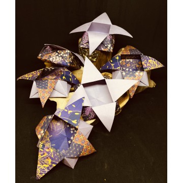 Boite à dragées origami étoile