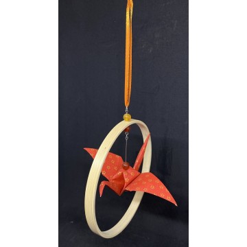 Mobile grue origami orange