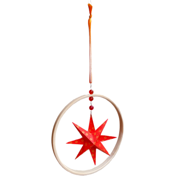 Mobile étoile origami orange