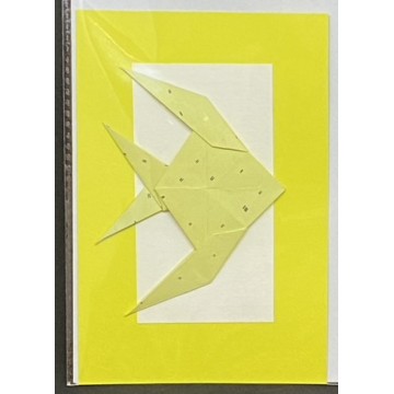 Carte ou faire-part avec un poisson en origami